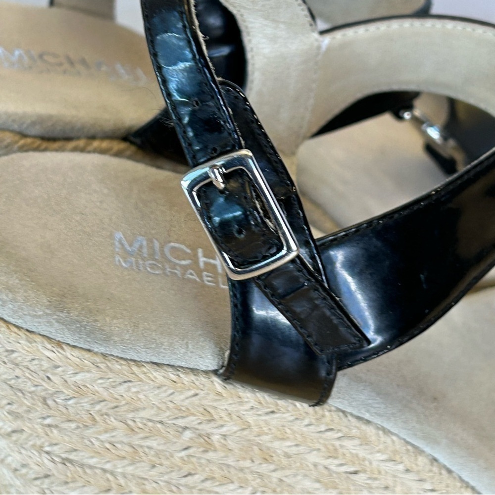 Michael Kors Wedge Patent Leather Espadrilles/Size 7.5M - Picture 8 of 11